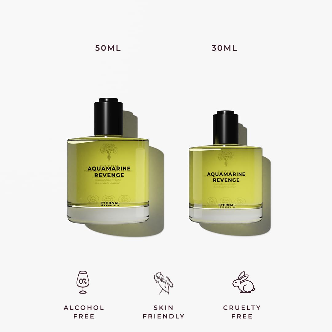 Eternal perfume oils - Aquamarine Revenge Perfume Oil Inspired by A L.i.n.e.a.g.e Ec0 | Long Lasting Perfume Oil for Women and Men (Unisex) - 50ml with 30ml Aquamarine Revenge (Pack of 2)