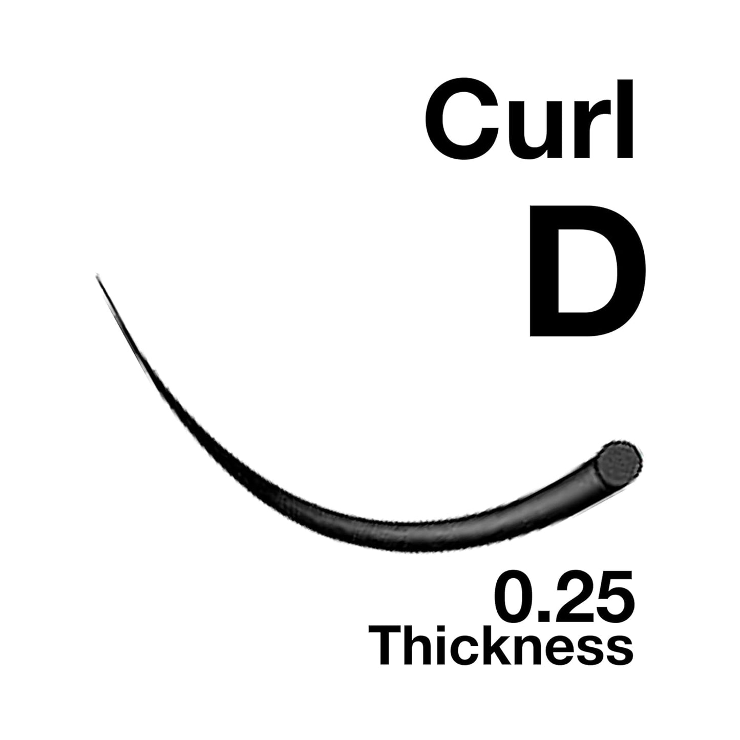 Eyelash Extensions 0.25mm Thickness D Curl Length Mixed 8-14mm Natural-Looking Individual Volume Eyelashes For Lash Extensions(0.25,D,Mixed 8-14mm)