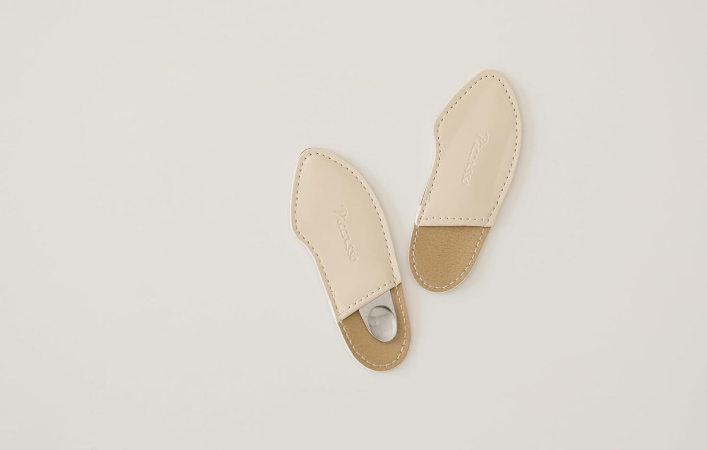 Piccasso 2-Way Makeup Spatula – Professional Foundation & Skin Care Spatula for Face, Dual-Ended Stainless Steel Tool for Precise and Hygienic Application, Includes Leather Case