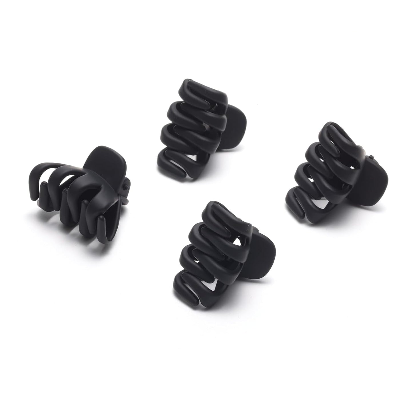 Cobahom 12 Pack Small Hair Claw Clips 1.2 Inch Matte for Thin Hair No-Slip Mini Styling Accessories for Women and Girls (Matte Black)