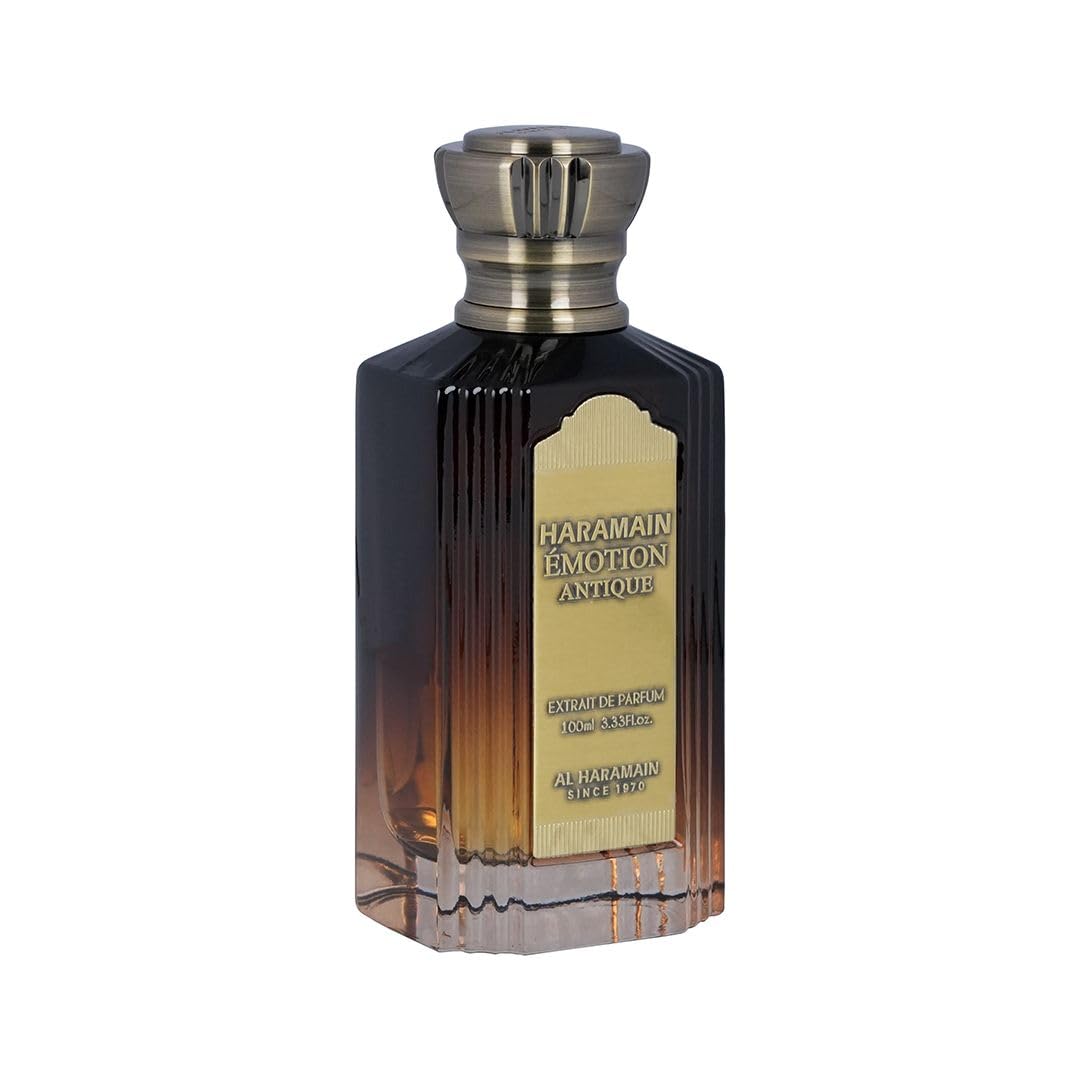 Al Haramain Emotion Antique - Perfume for Women and Cologne for Men - Long-Lasting Fragrance with Woody Notes - 3.33 oz Extrait De Parfum Spray