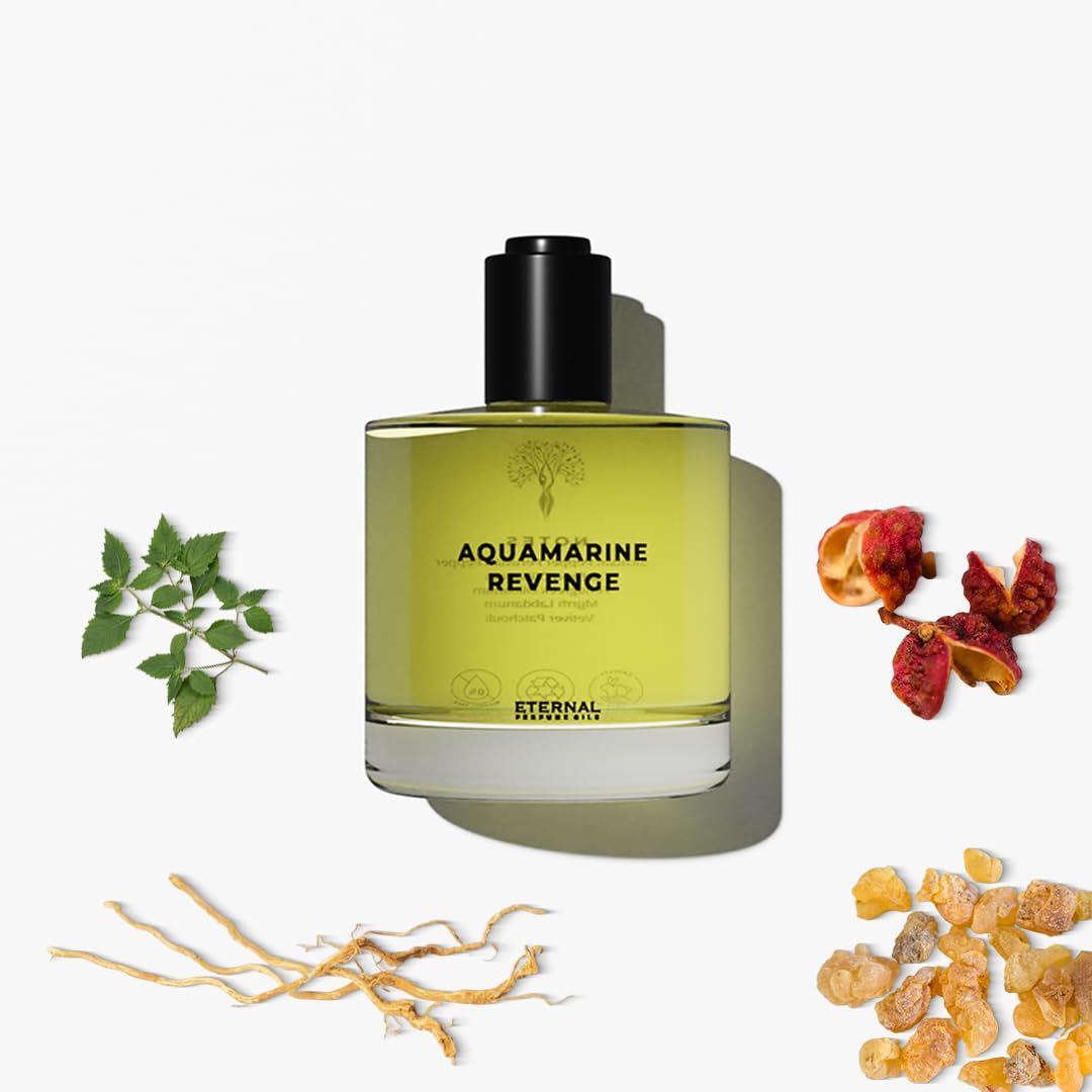 Eternal perfume oils - Aquamarine Revenge Perfume Oil Inspired by A L.i.n.e.a.g.e Ec0 | Long Lasting Perfume Oil for Women and Men (Unisex) - 50ml with 30ml Aquamarine Revenge (Pack of 2)