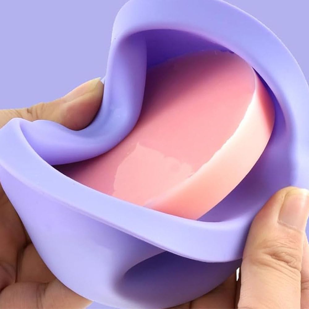 Silicone Wax Warmer Liner, Silicone Wax Bowl for Warmer 14 oz, Non-Stick Melt Pot Replacement, Reusable Melt Liner with 50 Pcs Waxing Sticks & 50 Pcs Protective Collars Ring