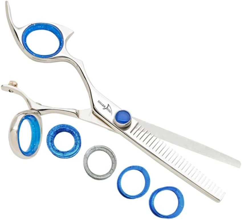 Sharkfin 28 Tooth Left Hand Professional Super Swivel Stainless Scissor