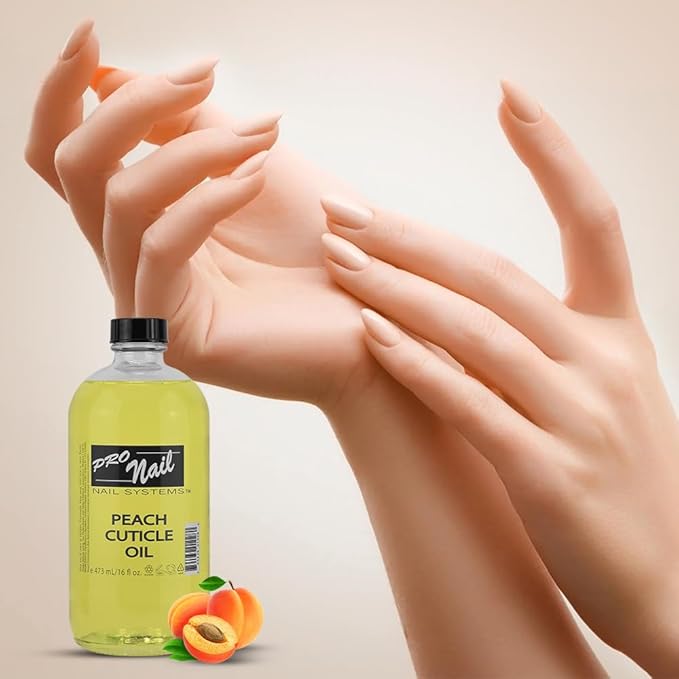 PRONAIL - Cuticle Revitalizing Oil for Nails, Peach, 16 Oz - Professional Strength, Pedicure and Manicure, Moisturizes and Strengthens Nails and Cuticles - Soothing and Nourishing