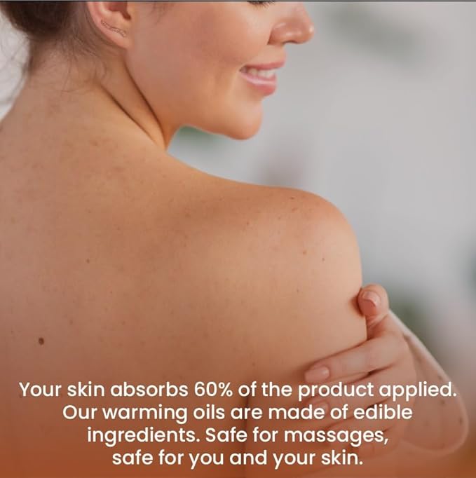 Dude's Love - Organic - Flavored Warming Body Massage Oil - Chocolate | No Stain - Non-Sticky | Nourish & Moisturize Skin | Aromatherapy Vegan Oil - 3.38 Fl Oz