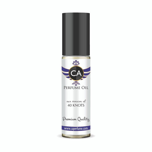 CA Perfume Impression of 40 Knots Unisex Fragrance Oil Aromatic Aquatic Scent Long Lasting Perfumes for Women & Men Travel Size TSA Ready Mini Parfum Body Oil Roll-on 0.33 Fl Oz 10ml