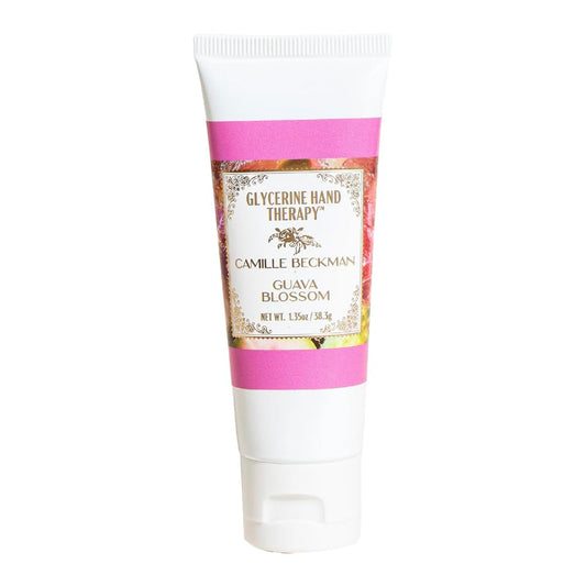 Camille Beckman Glycerine Hand Therapy Cream, Guava Blossom, Ultra Moisturizing Hand Cream for Dry, Cracked Hands, Non-Greasy, Paraben-Free, Made in USA, 1.35 Ounce