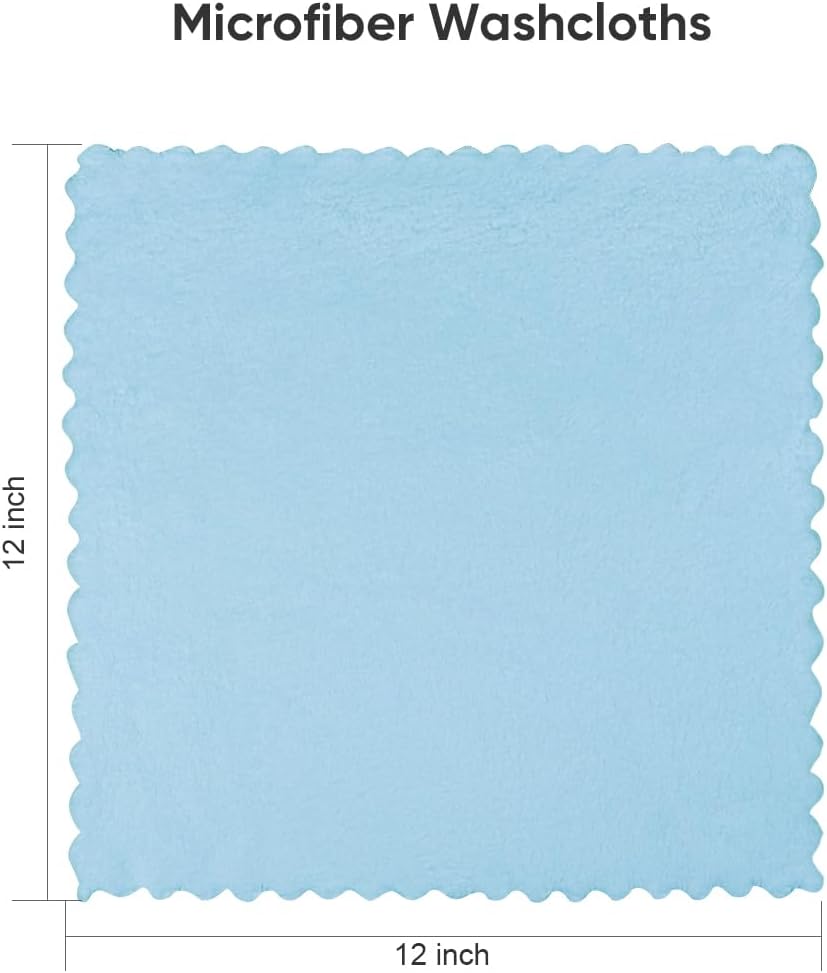 Orighty Ultra Soft Washcloths 48 Pack, Premium Microfiber Towel Sets 12 x 12 inches, Absorbent and Quick Drying Coral Velvet Washcloth, Versatile Wash Cloth for Bathroom, Hotel, and Gym (Multi-Colors)