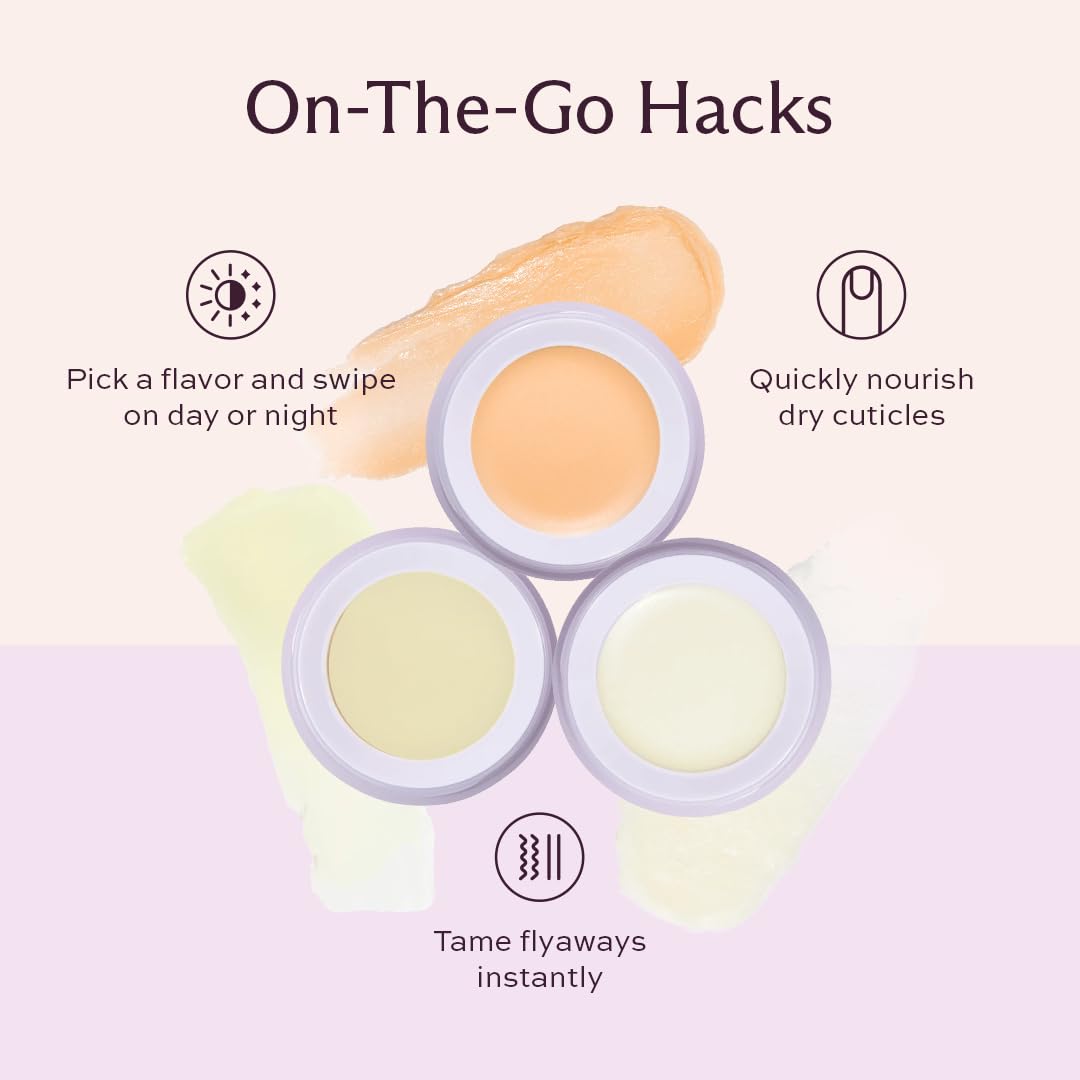 Subtl Staks Summer Lip Balm Trio – Hydrating, Stackable Travel Lip Balms with Mango Sorbet, Zestination Coco & Original Flavors