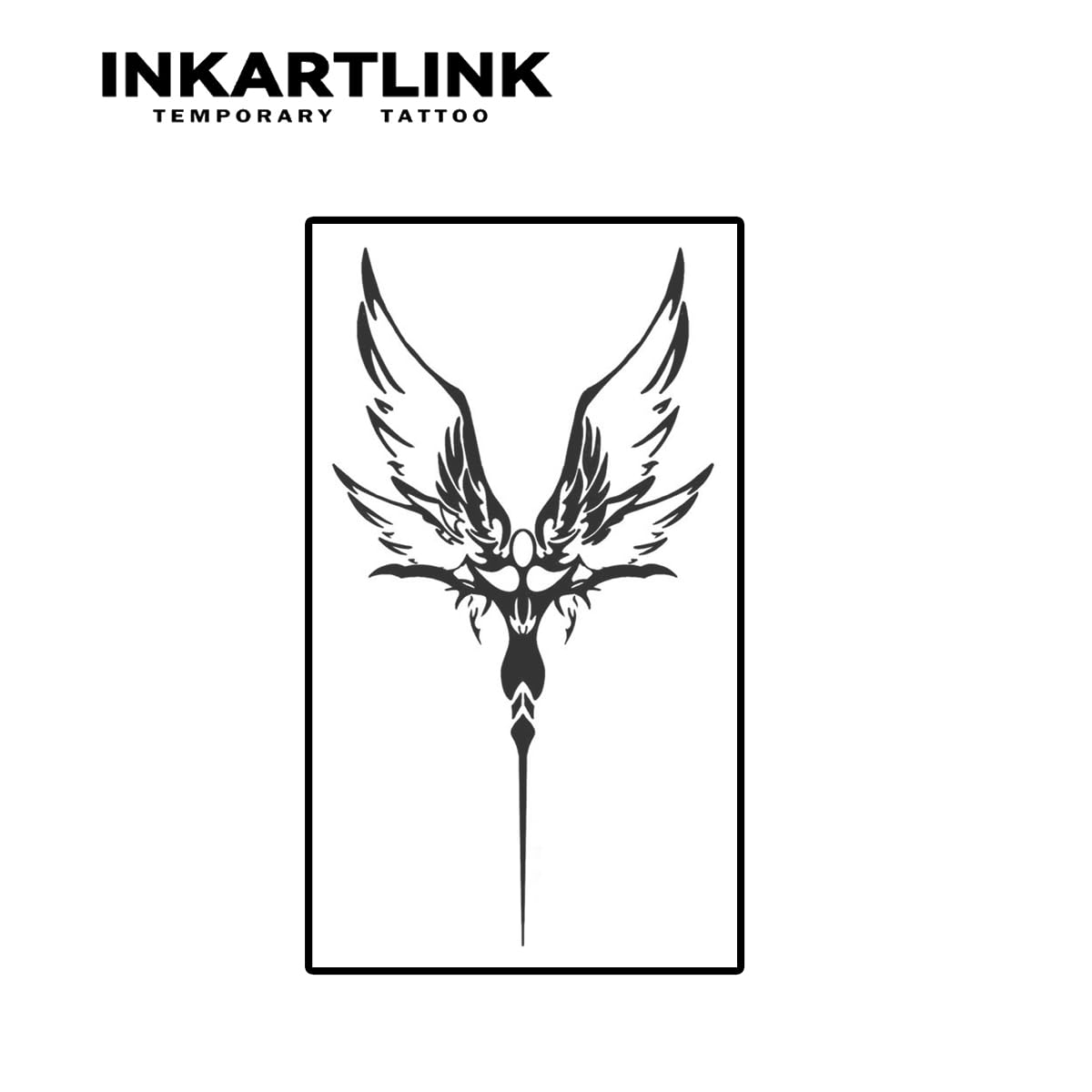INKARTLINK Temporary Tattoos, Semi Permanent Tattoo Adult Art Design Waterproof Temp Tattoo Party Favors Tattoo Stickers Realistic Look, No Adhesive, Lasts 1-2 Weeks (Archangel)