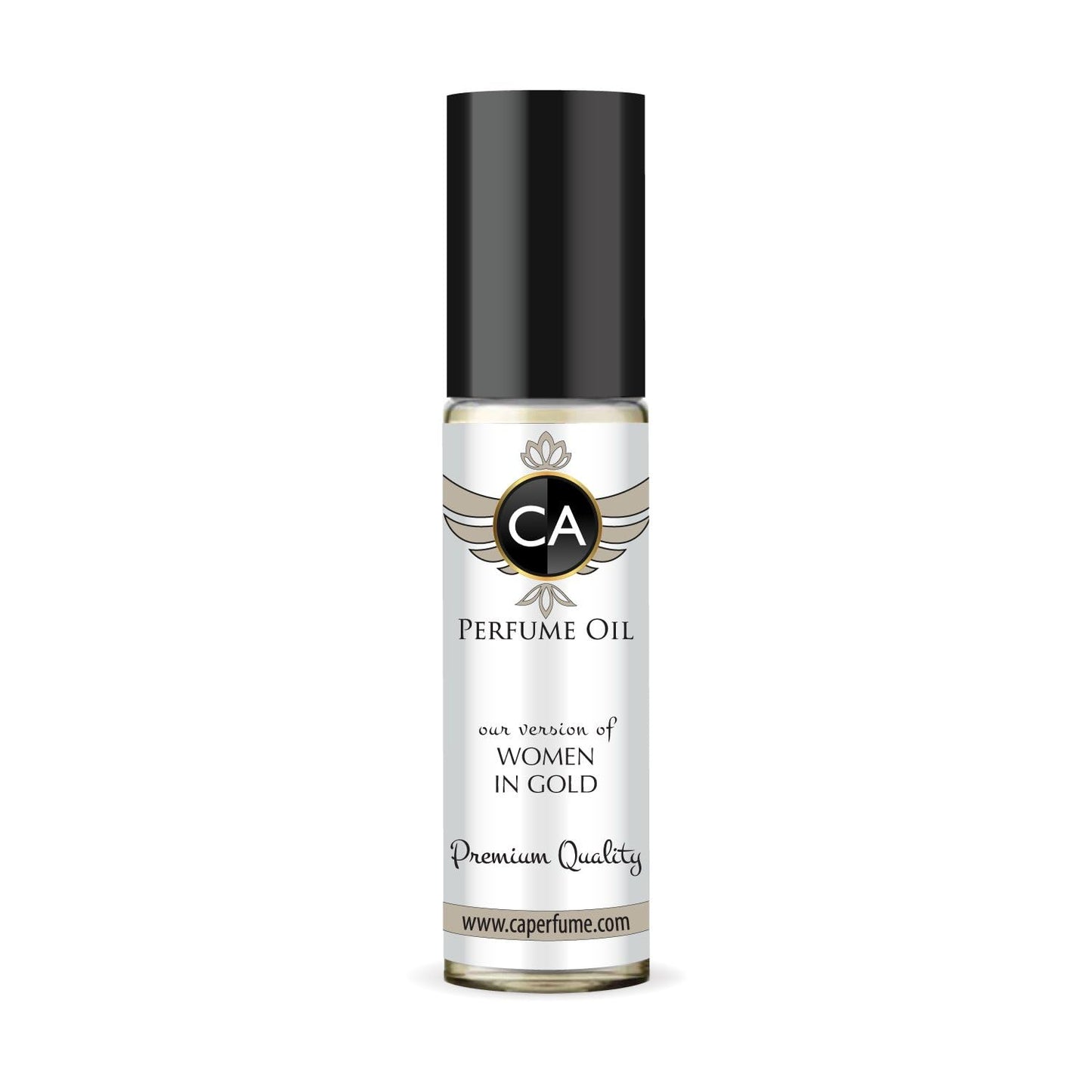 CA Perfume Impression of Women In Gold Fragrance Oil Chypre Floral Scent Long Lasting Perfumes for Women Travel Size TSA Ready Mini Parfum Body Oil Roll-on 0.33 Fl Oz 10ml