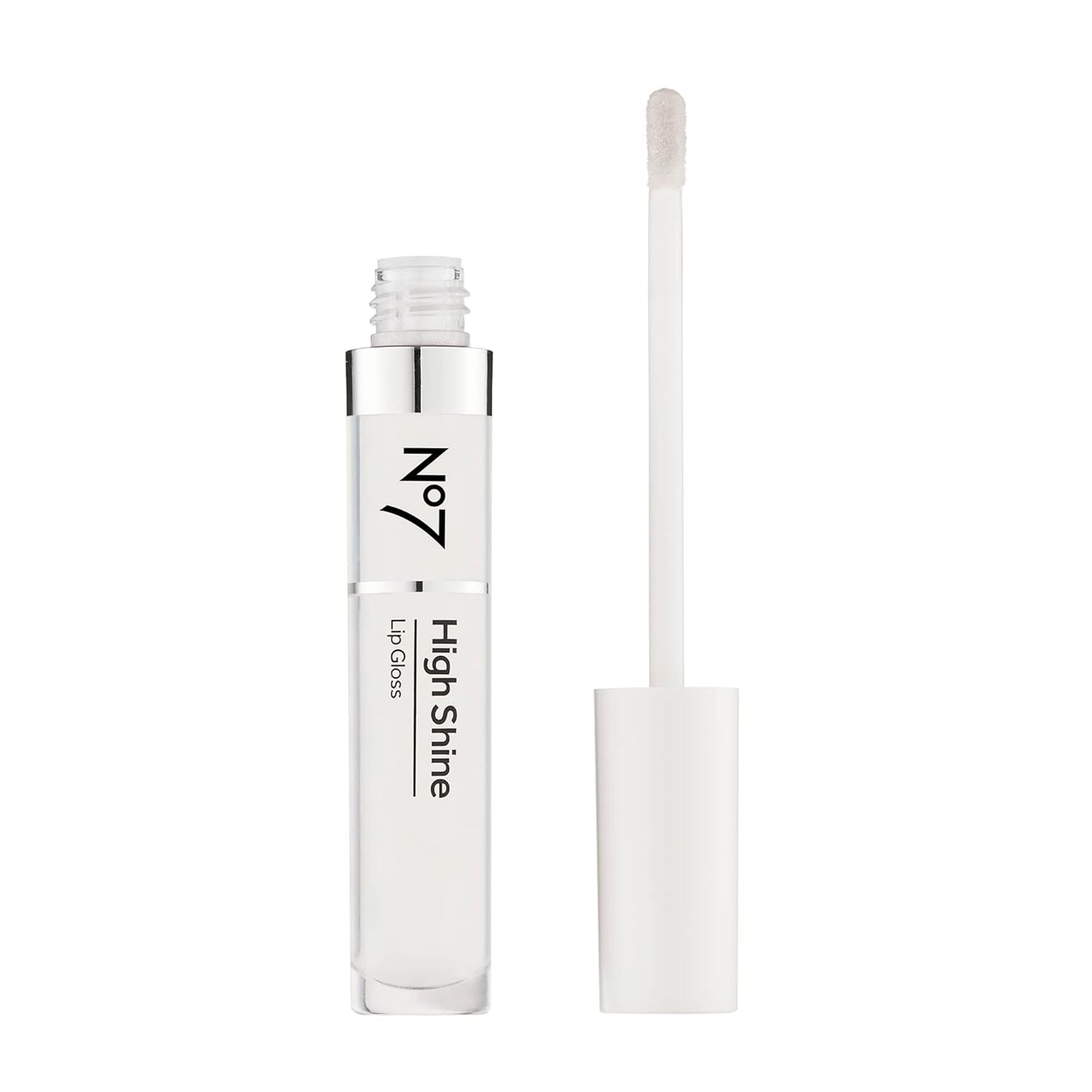 No7 High Shine Lip Gloss - Translucent - Moisturizing, High-Shine Lip Gloss with Jojoba Oil for Lips - Hydrating, Longwear Lip Makeup - Non-Sticky Formula (8ml)
