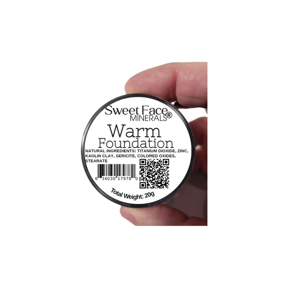 (Warm) (Most Popular Neutral Shade) (20gm Jar) Matte Mineral Makeup Loose Powder Foundation – Full Coverage, Natural Finish, Noncomedogenic, SPF 30