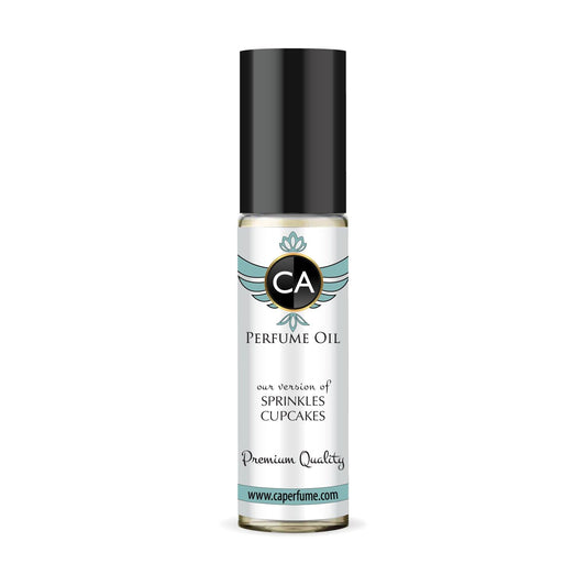 CA Perfume Originals Sprinkles Cupcakes Unisex Fragrance Oil Gourmand Scent Long Lasting Perfumes for Women & Men Travel Size TSA Ready Mini Parfum Body Oil Roll-on 0.33 Fl Oz 10ml