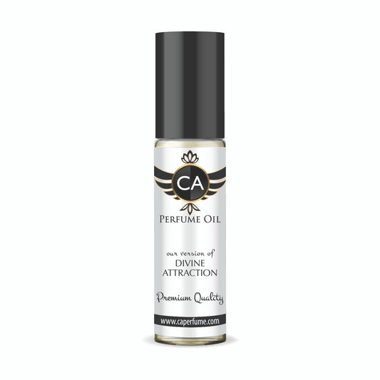CA Perfume Impression of Divine Attraction Unisex Fragrance Oil Leather Scent Long Lasting Perfumes for Women & Men Travel Size TSA Ready Mini Parfum Body Oil Roll-on 0.33 Fl Oz 10ml