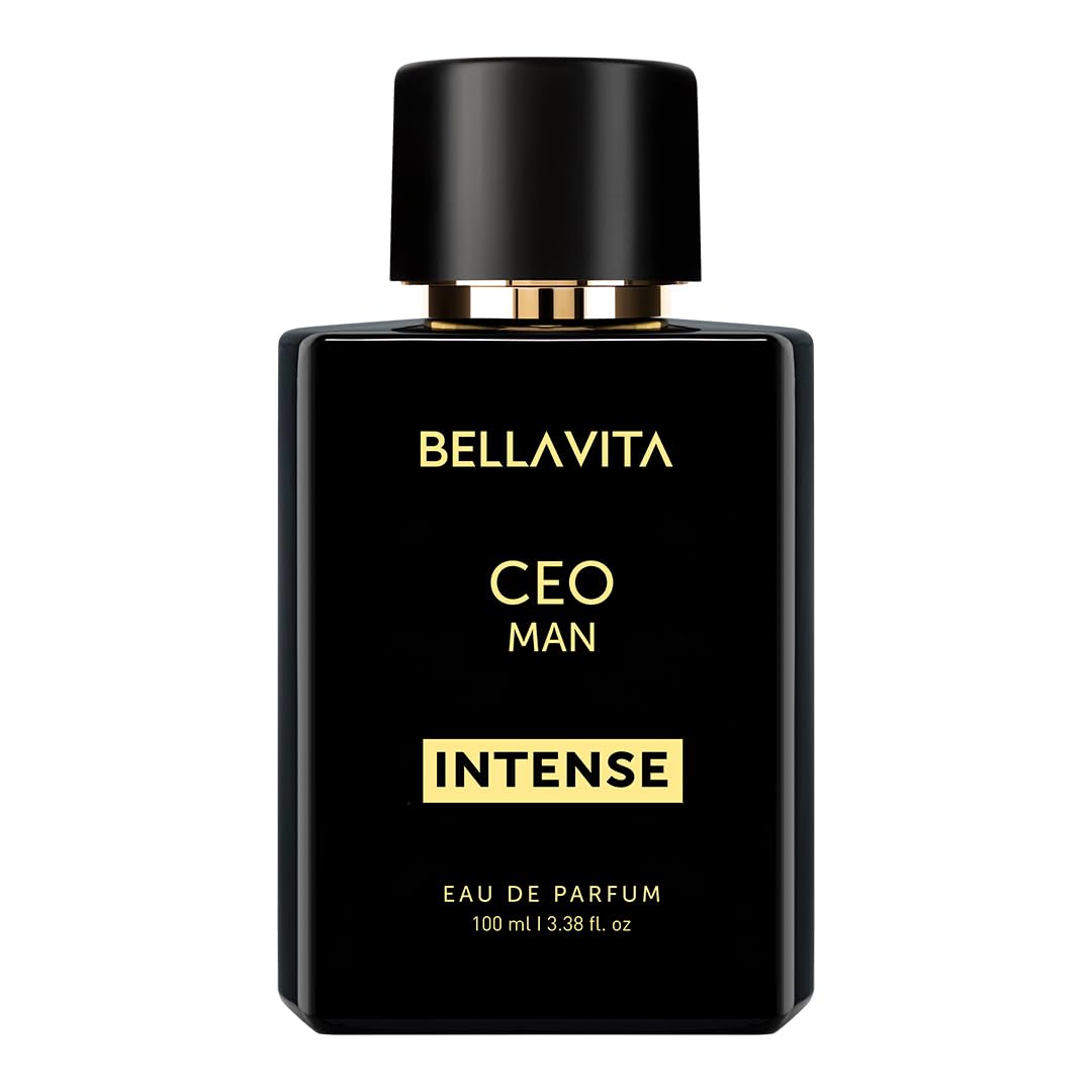 BellaVita Luxury CEO Man INTENSE Eau De Perfume for Men (3.4 fl.oz) | Long-Lasting Mens Cologne with Bergamot, Lavender, Orchid & Musk | Bold & Woody Gift Perfume Cologne for Men | Vegan CEO Fragrance