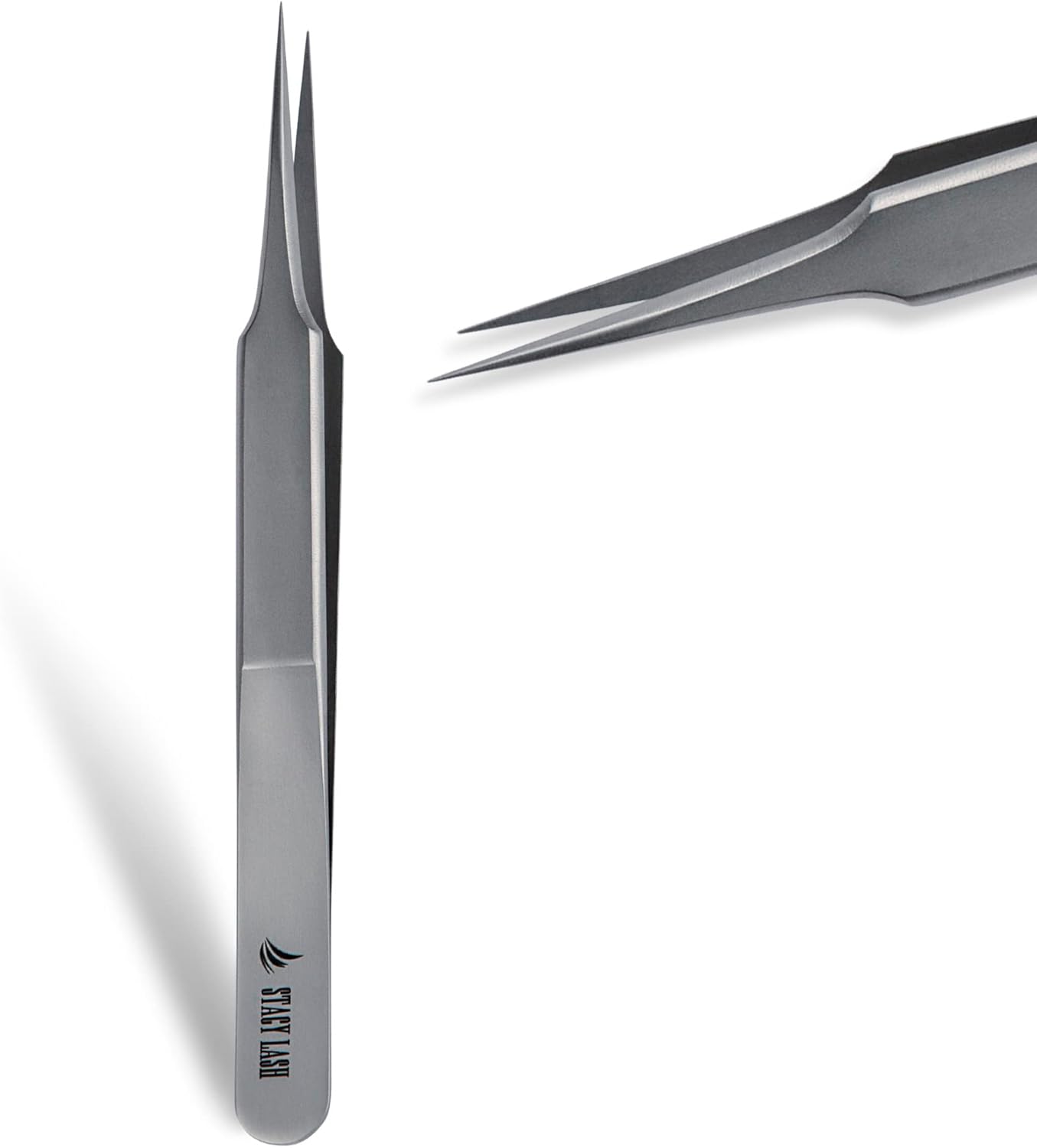 Stacy Lash STL-4 Isolation Eyelash Extension Tweezers/Supplies for Classic Extensions & Individual False Mink Lashes/Precision Eyelashes Separator Tool/Beauty Accessories/Sharp Tweezer Tip