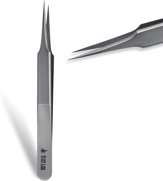 Stacy Lash STL-4 Isolation Eyelash Extension Tweezers/Supplies for Classic Extensions & Individual False Mink Lashes/Precision Eyelashes Separator Tool/Beauty Accessories/Sharp Tweezer Tip
