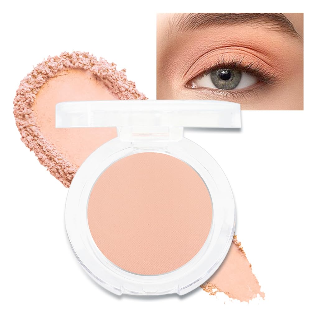 Monochrome Matte Eyeshadow Palette,Off White Nude Neutral Matte Pressed Powder Single Vegan Eyeshadow,Long-Lasting Sheer Eye Makeup Apply Makeup Easily,Smooth Formula; Talc,Vegan & Cruelty-Free