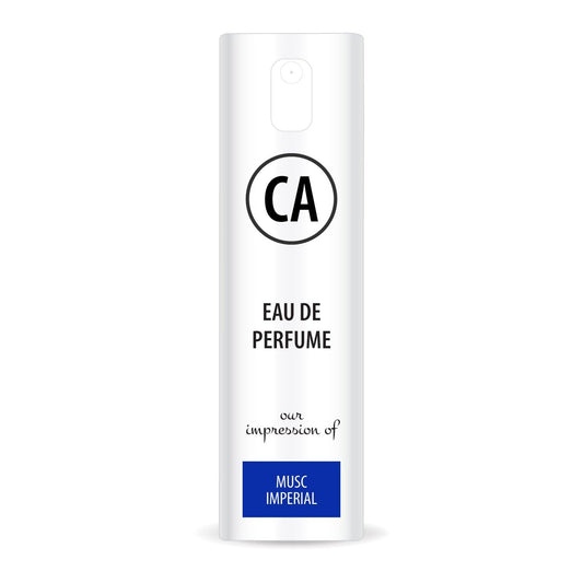CA Perfume Impression of Musc Imperial Unisex Eau De Parfum Woody Floral Musk Scent Long Lasting Unisex Fragrance Travel Size TSA Ready for Day and Night Wear 0.33 Fl Oz 10ml