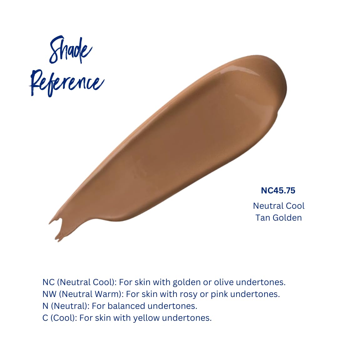 Best Bronze Bombshell Body Makeup - Tattoo Cover Up Makeup & Body Foundation Waterproof - Tattoo Concealer Waterproof for Scars, Varicose Veins Cover Up & Leg Foundation (NC45.75 Tan Golden)