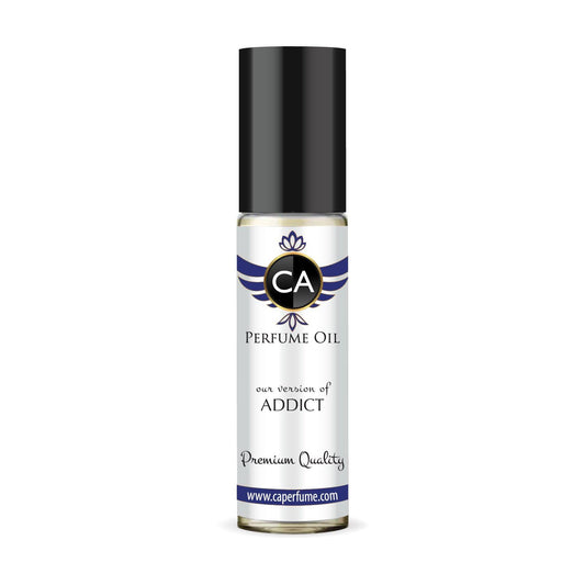CA Perfume Impression of Addict for Women Eau De Parfum Amber Floral Scent Long Lasting Perfumes for Women Travel Size TSA Ready for Day and Night Wear 0.33 Fl Oz 10ml