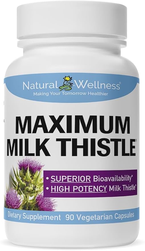 Natural Wellness Maximum Milk Thistle Liver Detox 90 Capsules,