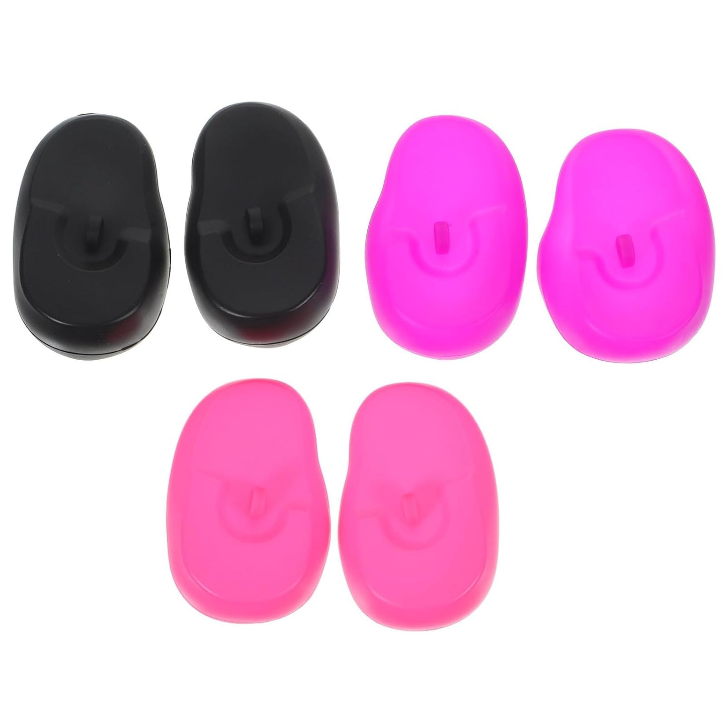 Healifty Silicone Anti-Dyed Ear Covers 3 Pairs Waterproof Ear Protectors for Hairdressing Heat and Water Resistance
