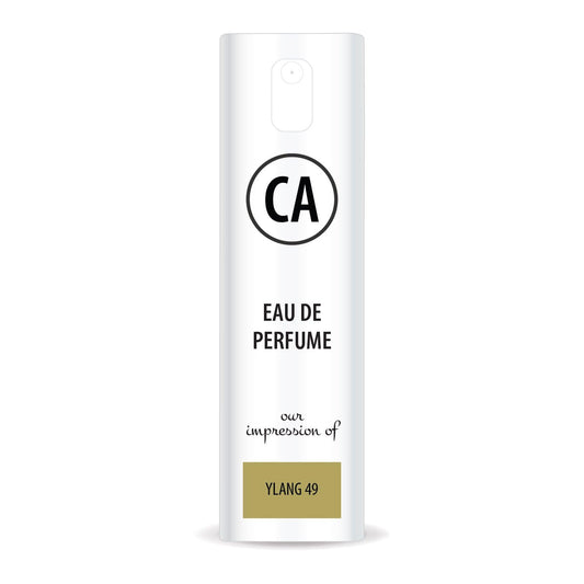 CA Perfume Impression of Ylang 49 for Women Eau De Parfum Chypre Floral Scent Long Lasting Perfumes for Women Travel Size TSA Ready for Day and Night Wear 0.33 Fl Oz 10ml