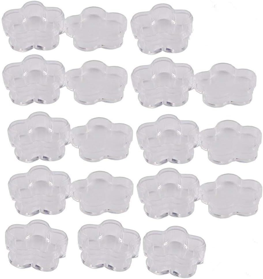 50Pcs 4 Gram Plastic Pot Jars 4 ML Refillable Cosmetic Containers Sample Clear Plum Flower Shaped Pot Jars Cap Lid Makeup Travel Empty Container for Creams Eye Shadow Powder Jewelry