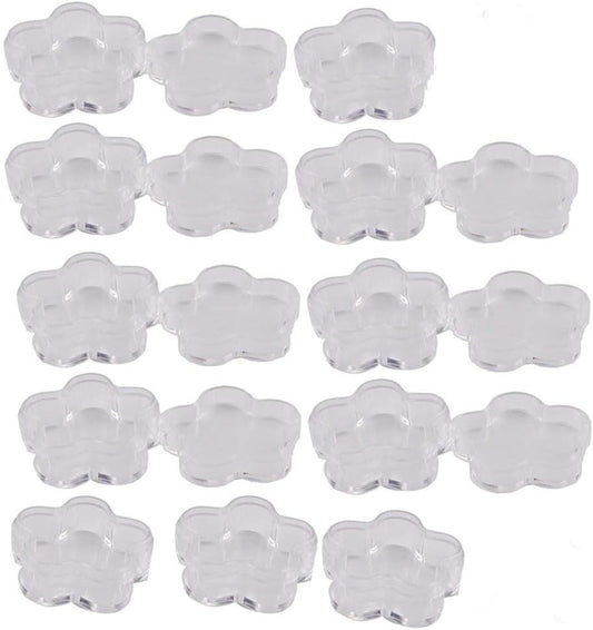 50Pcs 4 Gram Plastic Pot Jars 4 ML Refillable Cosmetic Containers Sample Clear Plum Flower Shaped Pot Jars Cap Lid Makeup Travel Empty Container for Creams Eye Shadow Powder Jewelry