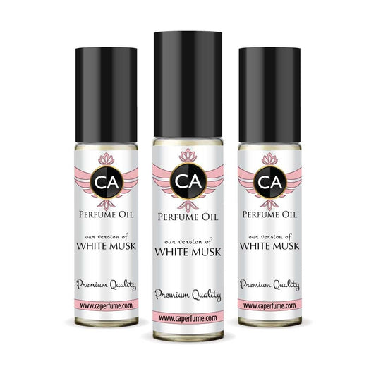 CA Perfume Impression of White Musk for Women Eau De Parfum Floral Woody Musk Scent Long Lasting Perfumes for Women Travel Size TSA Ready for Day and Night Wear 0.33 Fl Oz 10ml (Pack of 3)