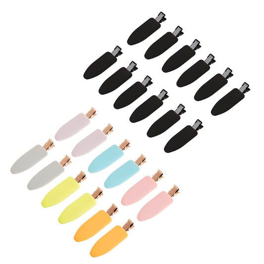 minihope Flat Hair Clips Makeup Hair Clips Hair Clips for Bangs 24 Cont (light colors & Black)…
