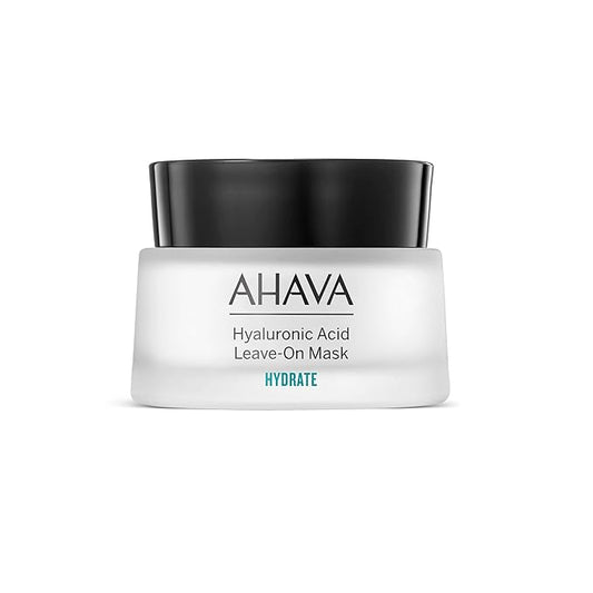 AHAVA. Hyaluronic Acid Leave-On Mask - Rich hydrating mask to replenish hydration, softens, smoothness & prevents moisture loss, with Osmoter, Hyaluronic Acid & ATPeptides, 1.7 Fl.Oz