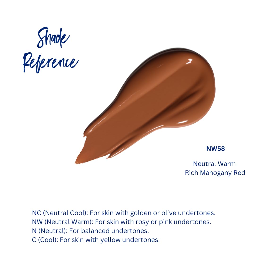 Best Bronze Bombshell Body Makeup - Tattoo Cover Up Makeup & Body Foundation Waterproof - Tattoo Concealer Waterproof for Scars, Varicose Veins Cover Up & Leg Foundation (NW58 Rich Espresso Neutral)