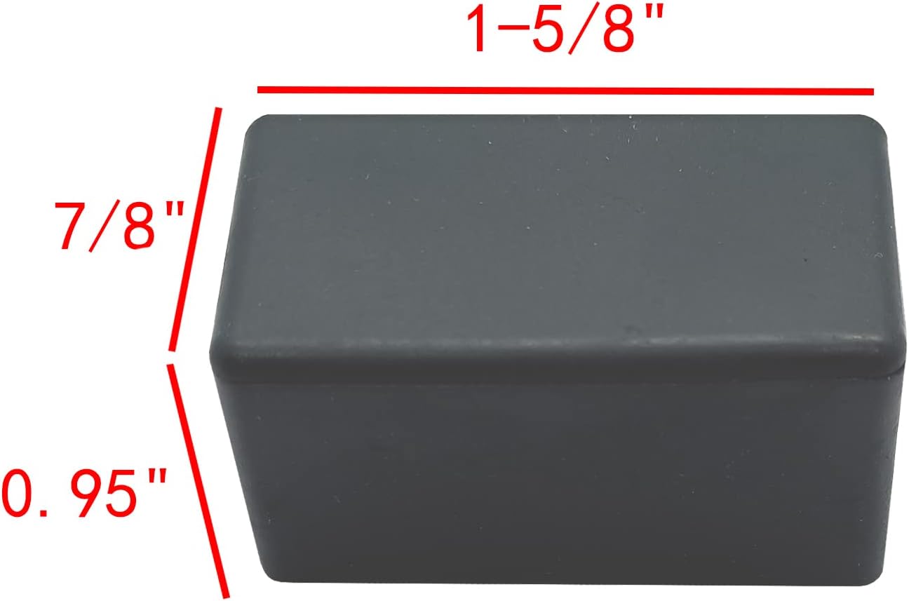 10 Pack Strut Channel Cap, 1-5/8" x 7/8" Plastic Black Short End Cap for 13/16" & 7/8" Tall Strut Channel End Cover