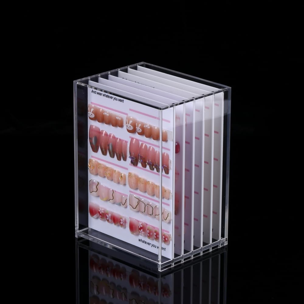 6 Layers Acrylic Nail Storage Organizer, Cosmetic Makeup Container Box, Clear Case Cabinet Display Used for Nail Storage and Nail Salons (6 Layers)