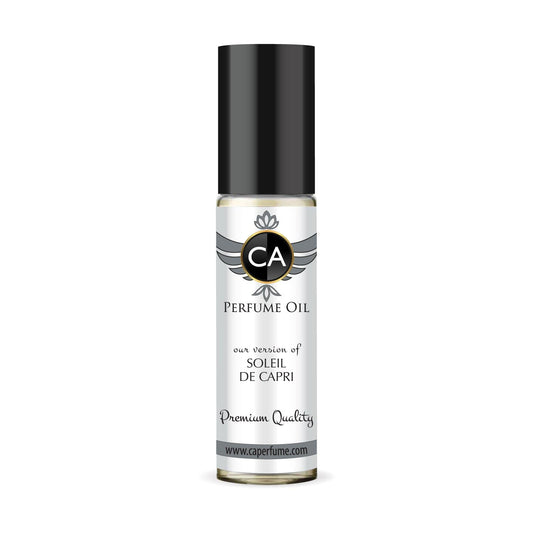 CA Perfume Impression of Soleil De Capri Unisex Fragrance Oil Floral Fruity Scent Long Lasting Perfumes for Women & Men Travel Size TSA Ready Mini Parfum Body Oil Roll-on 0.33 Fl Oz 10ml