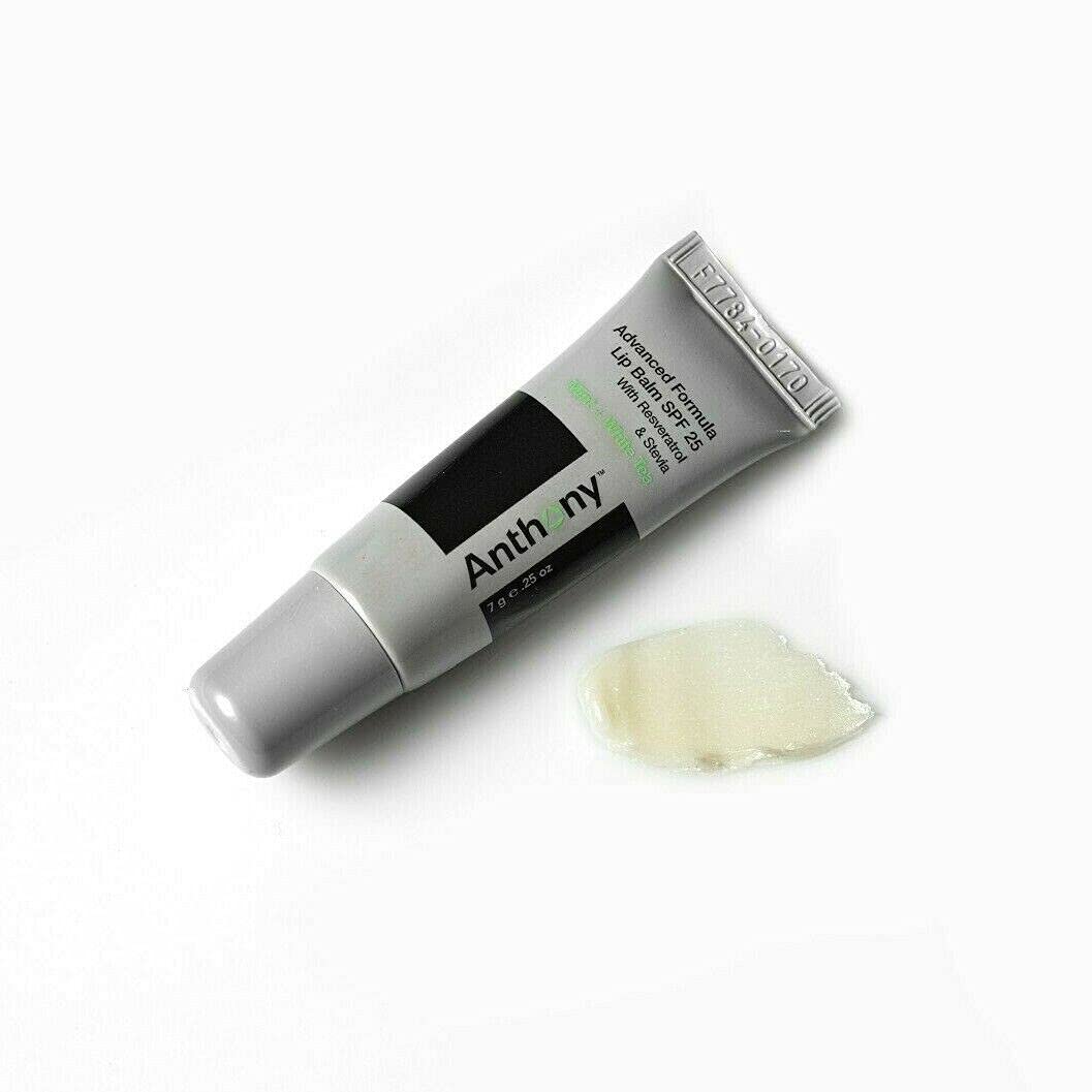 Anthony SPF 25 Lip Balm Sunscreen. Mint and White Tea Flavor, With Green Tea Extract, Shea Butter & Vitamin E, Moisturizing Repair Treatment for Chapped and Dry Lips, Hydrates & Nourishes, 0.25 Oz