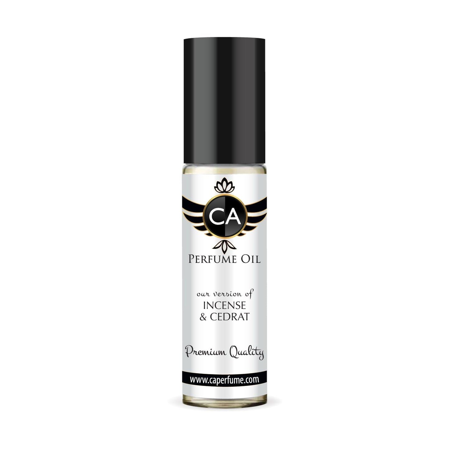 CA Perfume Impression of Incense & Cedrat Unisex Fragrance Oil Amber Woody Scent Long Lasting Perfumes for Women & Men Travel Size TSA Ready Mini Parfum Body Oil Roll-on 0.33 Fl Oz 10ml