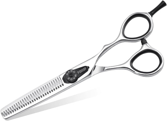 5.5” Barber Thinning Scissors with CNC Tech Hair Thining Scissor Japan 440C Stainless Steel for Barbers & Salon Stylists Barber Trimming Shears (5.5,Blending)