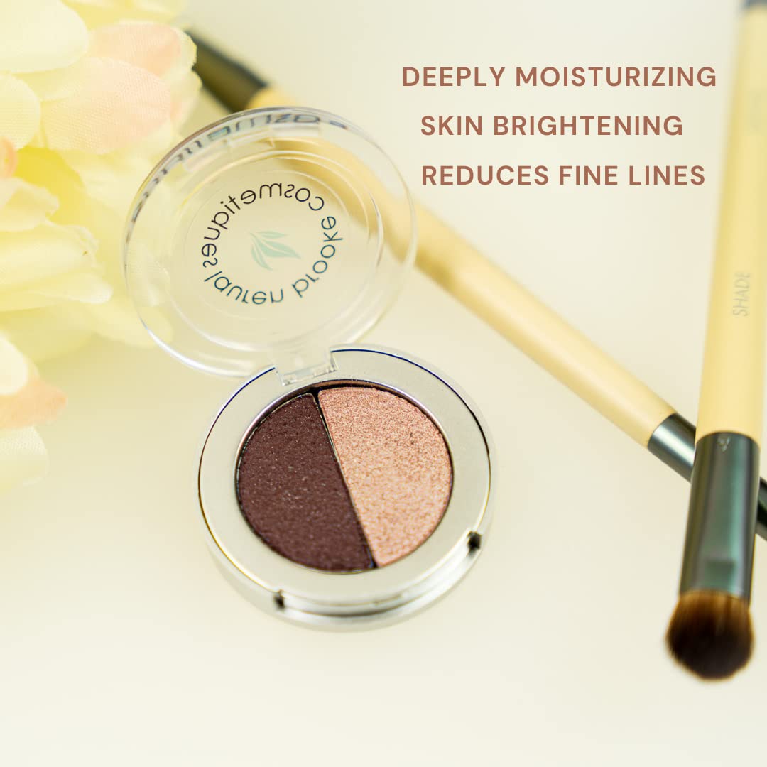 Lauren Brooke Cosmetiques Pressed Eyeshadow Duo, Natural, Organic Makeup (Tanzi/Moon Dust)