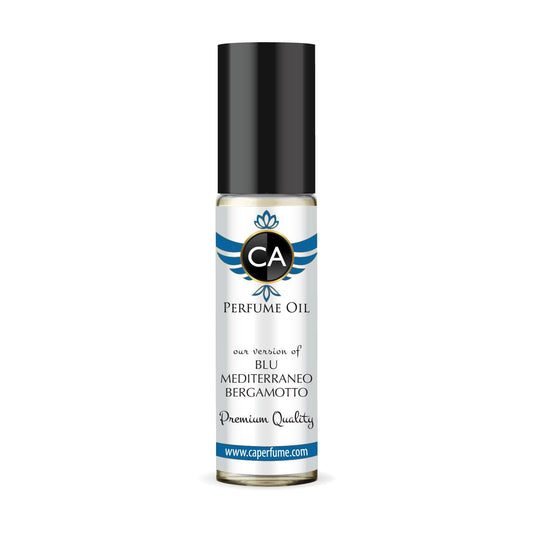 CA Perfume Impression of Blu Mediterraneo Bergamotto Unisex Fragrance Oil Woody Aromatic Scent Long Lasting Perfumes for Women & Men Travel Size TSA Ready Mini Parfum Body Oil Roll-on 0.33 Fl Oz 10ml