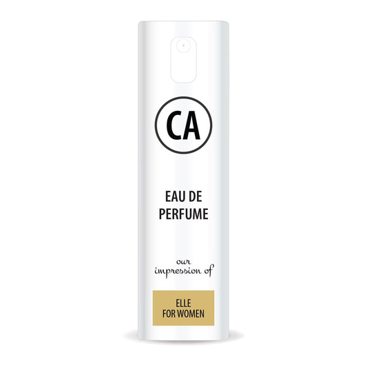 CA Perfume Impression of Elle for Women Eau De Parfum Amber Floral Scent Long Lasting Perfumes for Women Travel Size TSA Ready for Day and Night Wear 0.33 Fl Oz 10ml