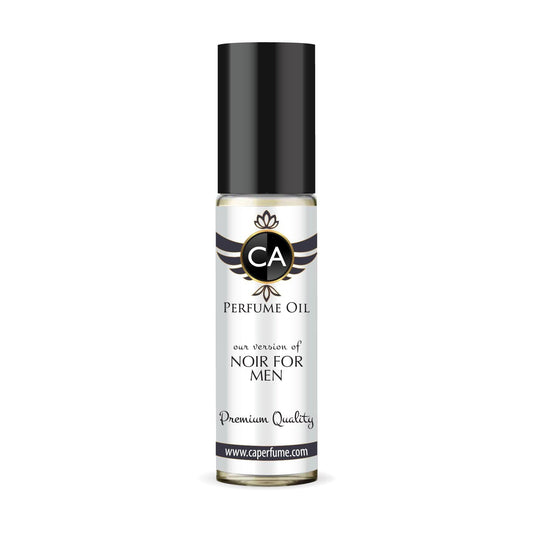 CA Perfume Impression of Noir For Men Fragrance Oil Amber Woody Scent Long Lasting Cologne for Men Travel Size TSA Ready Mini Parfum Body Oil Roll-on 0.33 Fl Oz 10ml