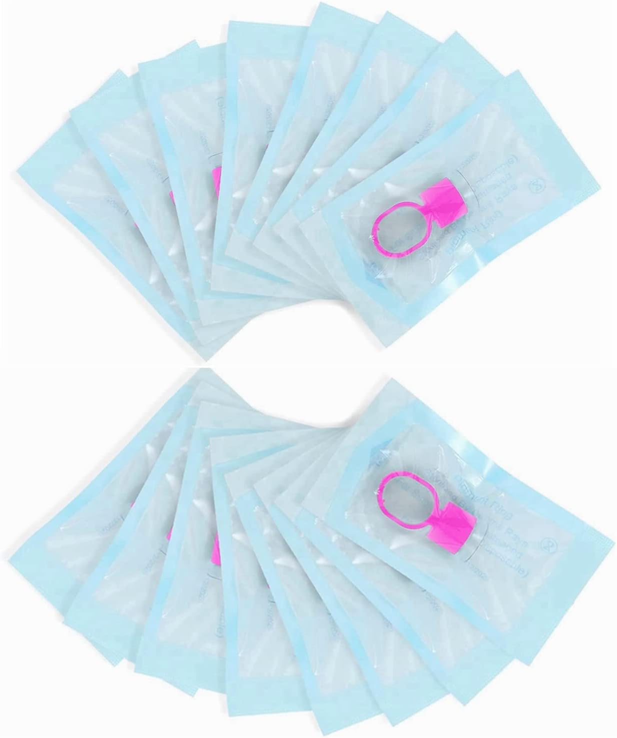 Ink Ring Cups,100pcs Pink Microblading Pigment Glue Rings with Sponge Ink Cups Caps Permanent Makeup Eyelash Eyebrow Extensions Medium Holder for Microblading Supplies (100)