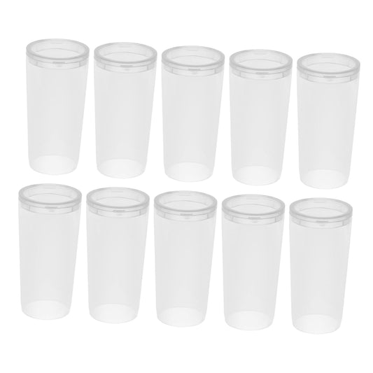 10Pcs Makeup Brush Holder Transparent Makeup Brush Covers Protective Guards for Dust and Pollutants for Travel and Everyday Use Durable and Easy to Clean