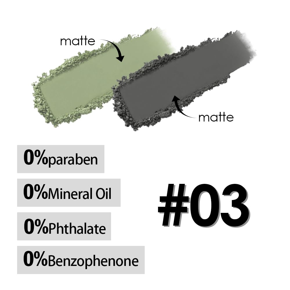 Green Black Two Color Matte Shimmer Glitter Eyeshadow,Bright Eye Shadow Powder,Professional Long-Lasting Waterproof Makeup Palette,Easy-To-Apply and Compact for Travel