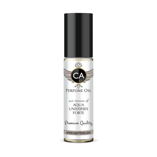 CA Perfume Impression of Aqua Universus Forte Unisex Fragrance Oil Floral Woody Musk Scent Long Lasting Perfumes for Women & Men Travel Size TSA Ready Mini Parfum Body Oil Roll-on 0.33 Fl Oz 10ml